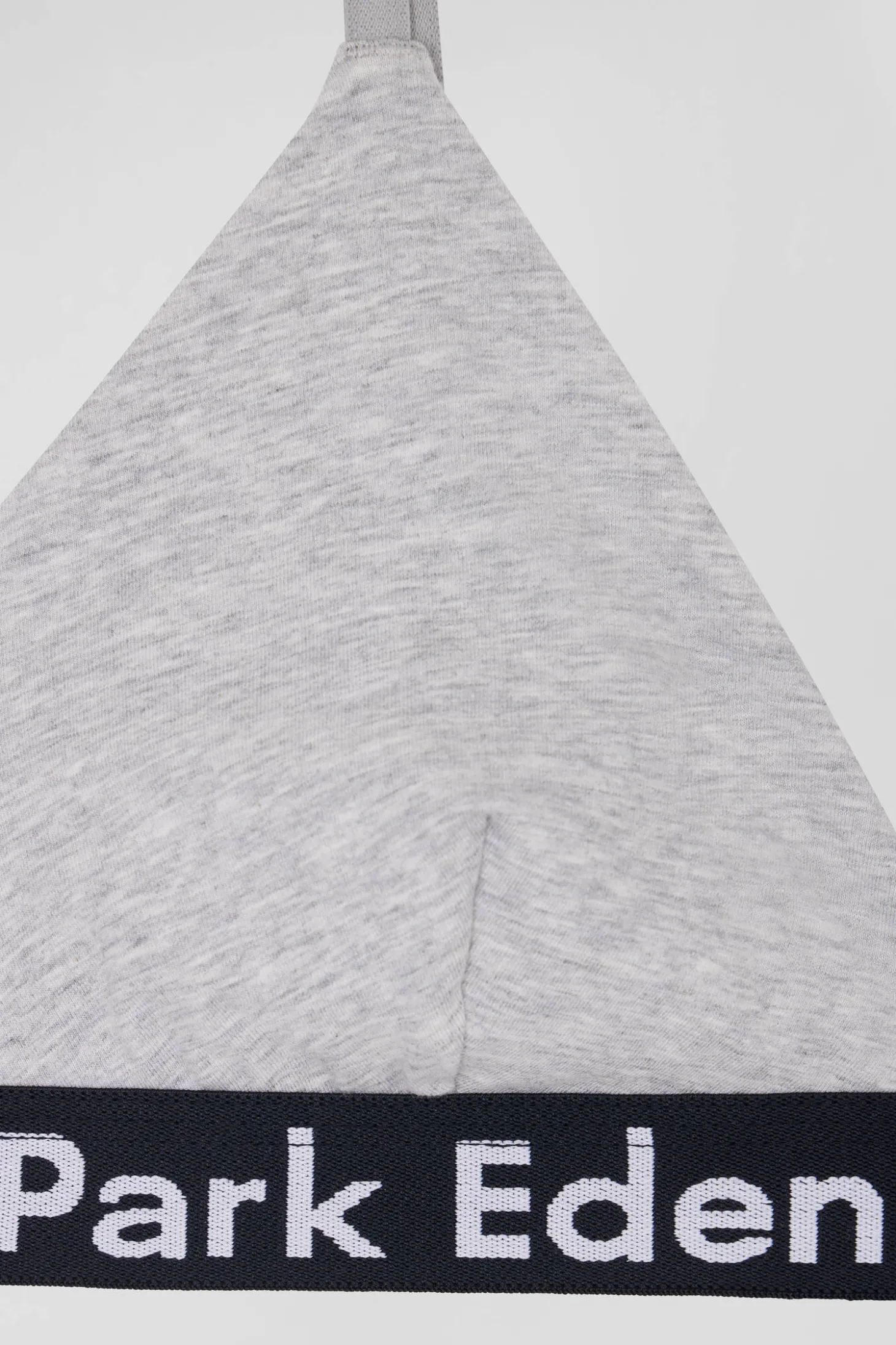 Soutien-gorge en coton stretch gris élastique siglé