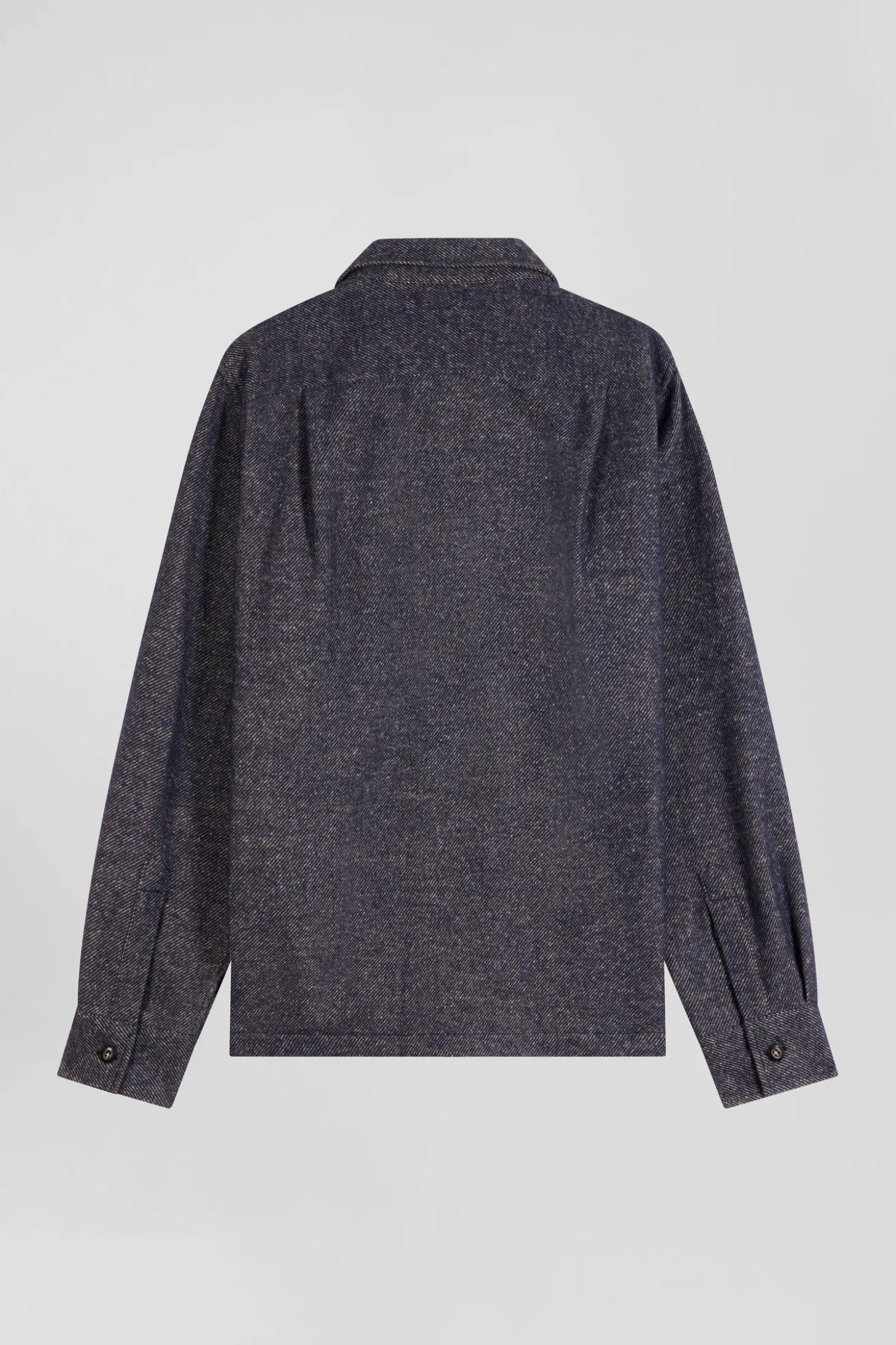 Surchemise en coton mélangé bleu marine