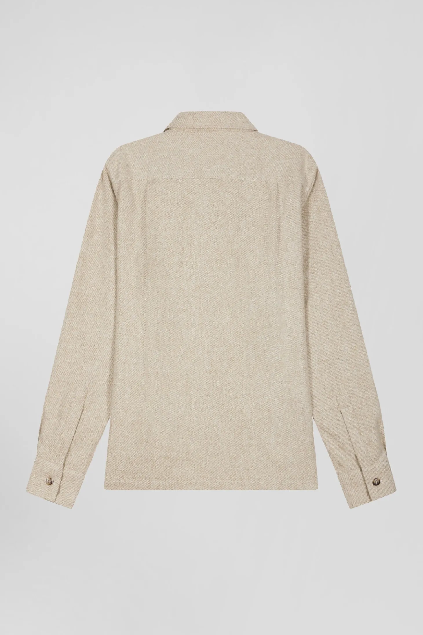 Surchemise en coton mélangé beige