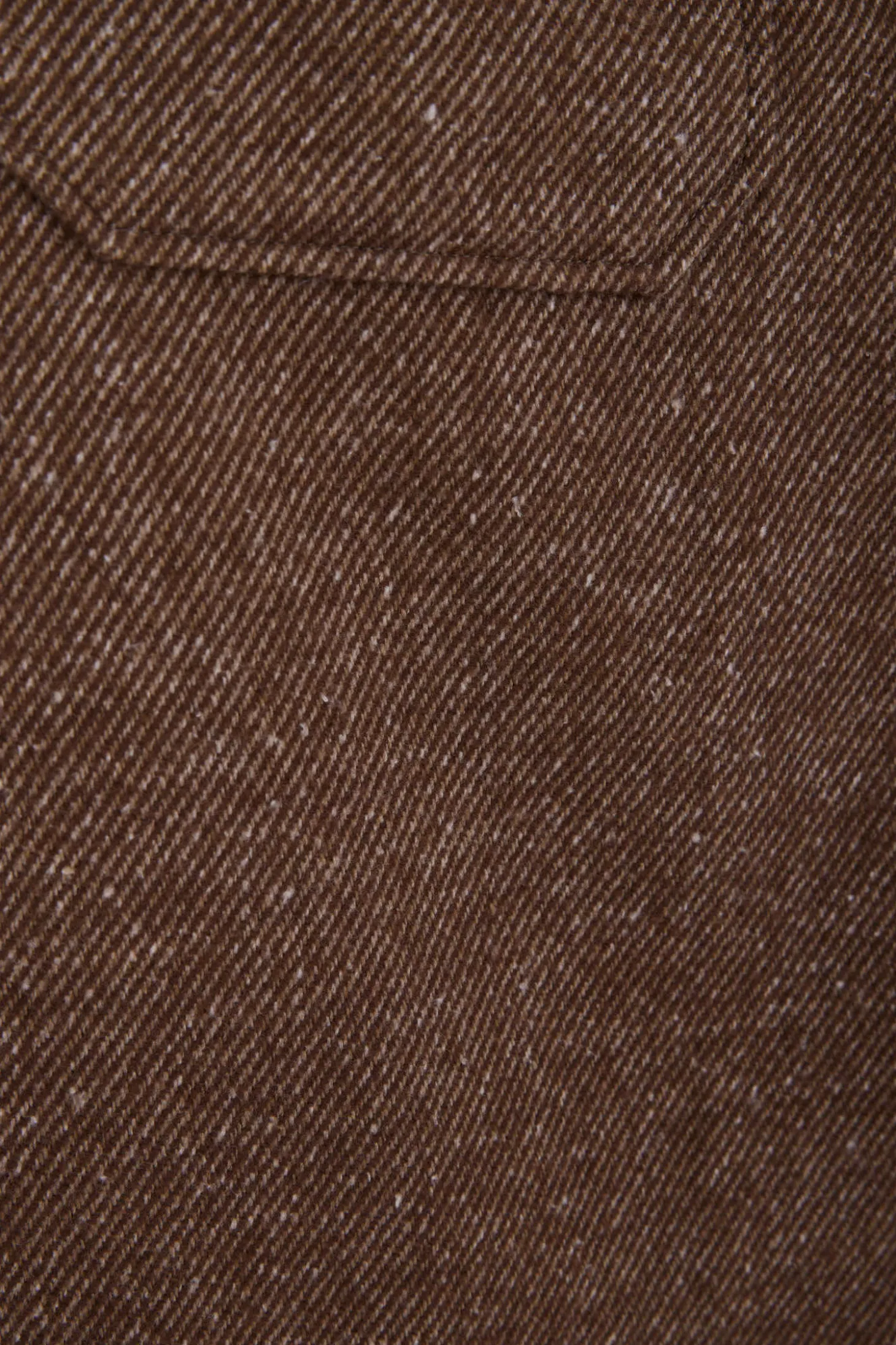 Surchemise en coton mélangé marron à poches plaquées coupe Relaxed