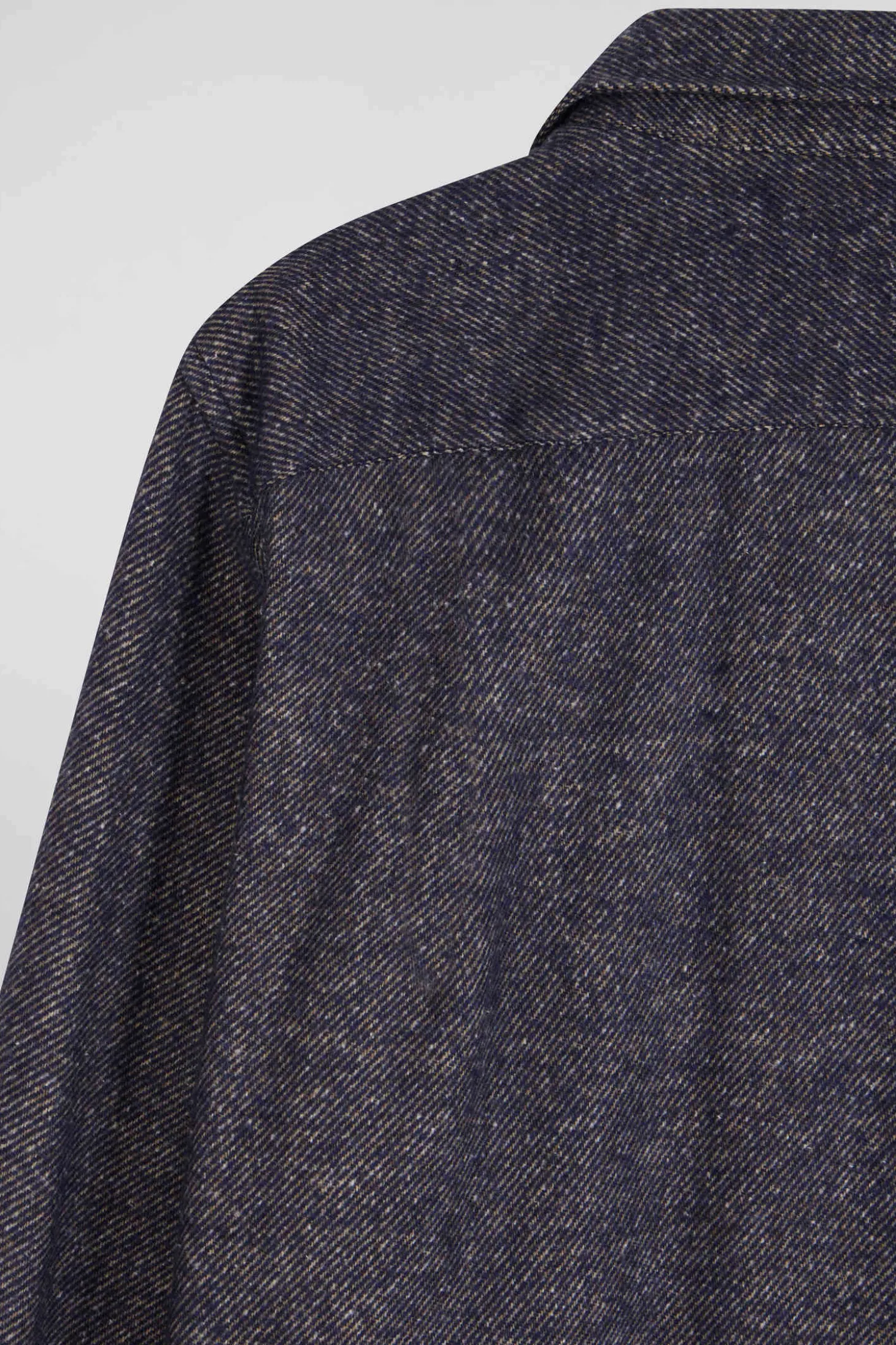 Surchemise en coton mélangé bleu marine