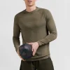 Sweatshirt à capuche à manches cerclées kaki