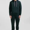 Sweatshirt à capuche en coton vert coupe Relaxed