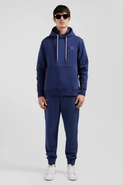 Sweatshirt à capuche en coton bleu marine coupe Relaxed