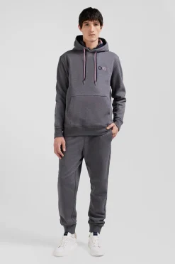 Sweatshirt à capuche en coton gris coupe Relaxed
