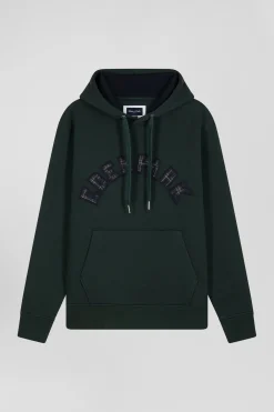 Sweatshirt à capuche en coton mélangé vert coupe Relaxed