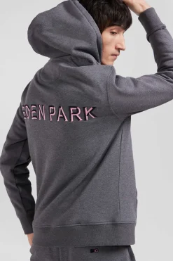 Sweatshirt à capuche en coton gris coupe Relaxed