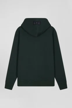 Sweatshirt à capuche en coton mélangé vert coupe Relaxed