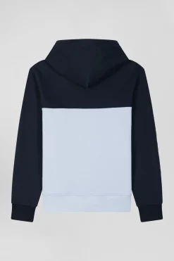 Sweatshirt à capuche en coton ciel coupe Regular