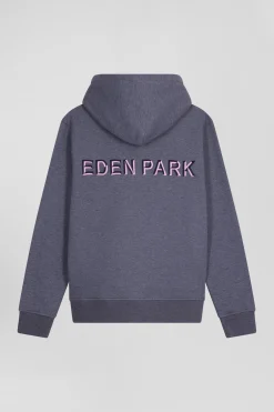 Sweatshirt à capuche en coton gris coupe Relaxed