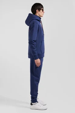 Sweatshirt à capuche en coton bleu marine coupe Relaxed