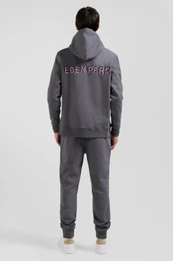 Sweatshirt à capuche en coton gris coupe Relaxed