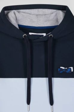 Sweatshirt à capuche en coton ciel coupe Regular