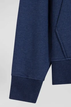Sweatshirt à capuche en coton bleu marine coupe Relaxed