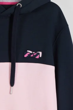 Sweatshirt à capuche en coton rose coupe Regular