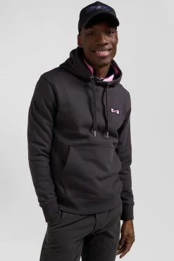 Sweatshirt à capuche en molleton marron broderie Eden Park coupe Regular