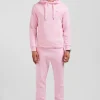 Sweatshirt à capuche en molleton coton rose coupe Regular