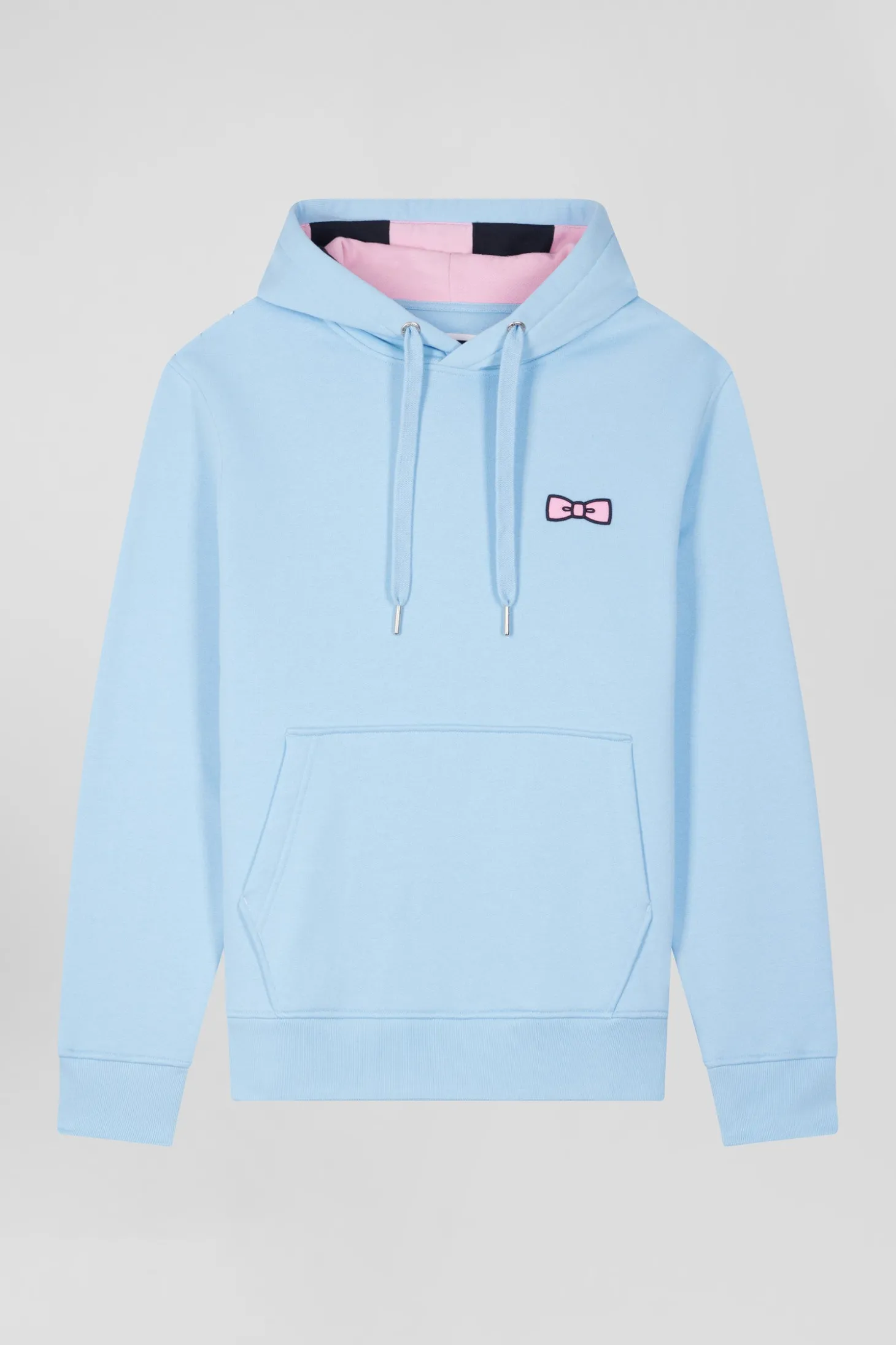 Sweatshirt à capuche en molleton ciel broderie Eden Park coupe Regular