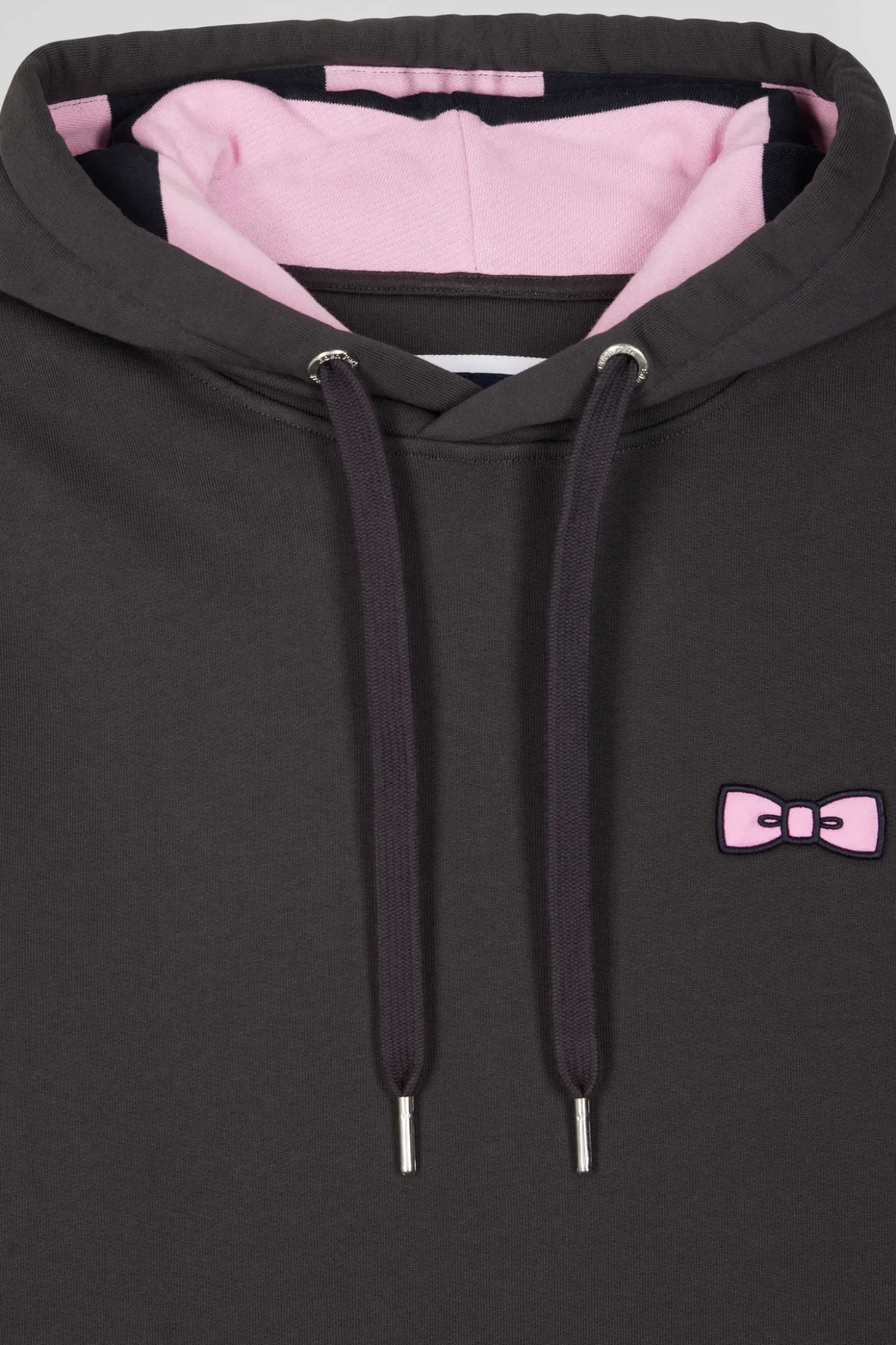 Sweatshirt à capuche en molleton marron broderie Eden Park coupe Regular