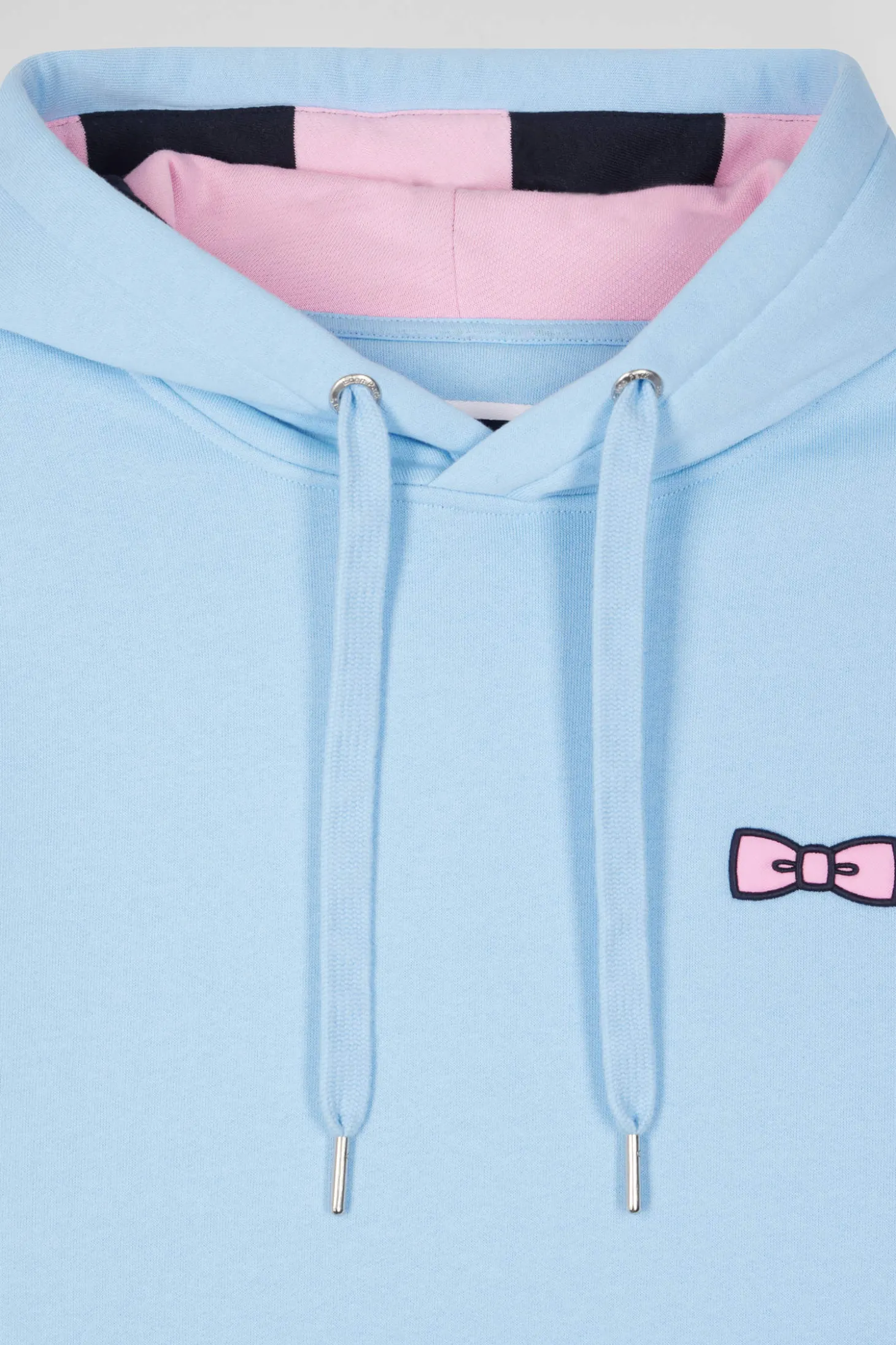Sweatshirt à capuche en molleton ciel broderie Eden Park coupe Regular