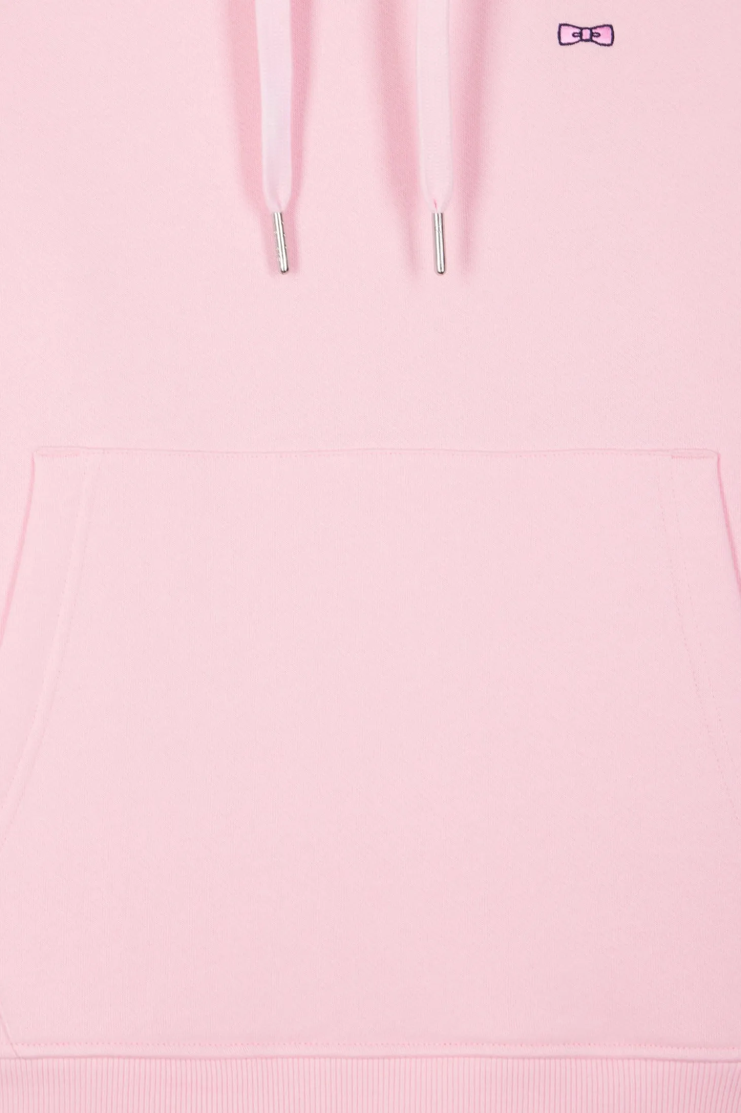 Sweatshirt à capuche en molleton coton rose coupe Regular