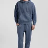 Sweatshirt à capuche unisexe en molleton coton gris surteint coupe Oversized