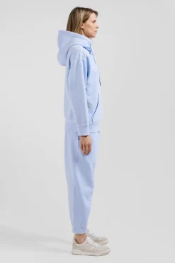 Sweatshirt à capuche unisexe en molleton coton ciel surteint coupe Oversized