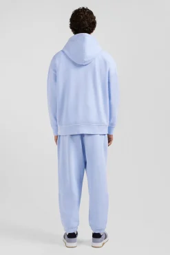 Sweatshirt à capuche unisexe en molleton coton ciel surteint coupe Oversized
