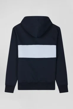 Sweatshirt à capuche zippé en coton ciel coupe Regular