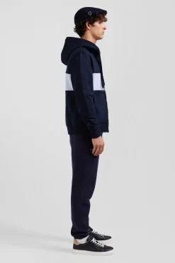 Sweatshirt à capuche zippé en coton ciel coupe Regular