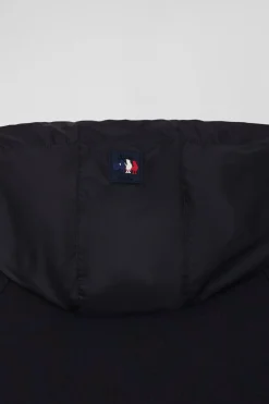 Sweatshirt à capuche zippé XV de France en coton mélangé bleu marine coupe Regular