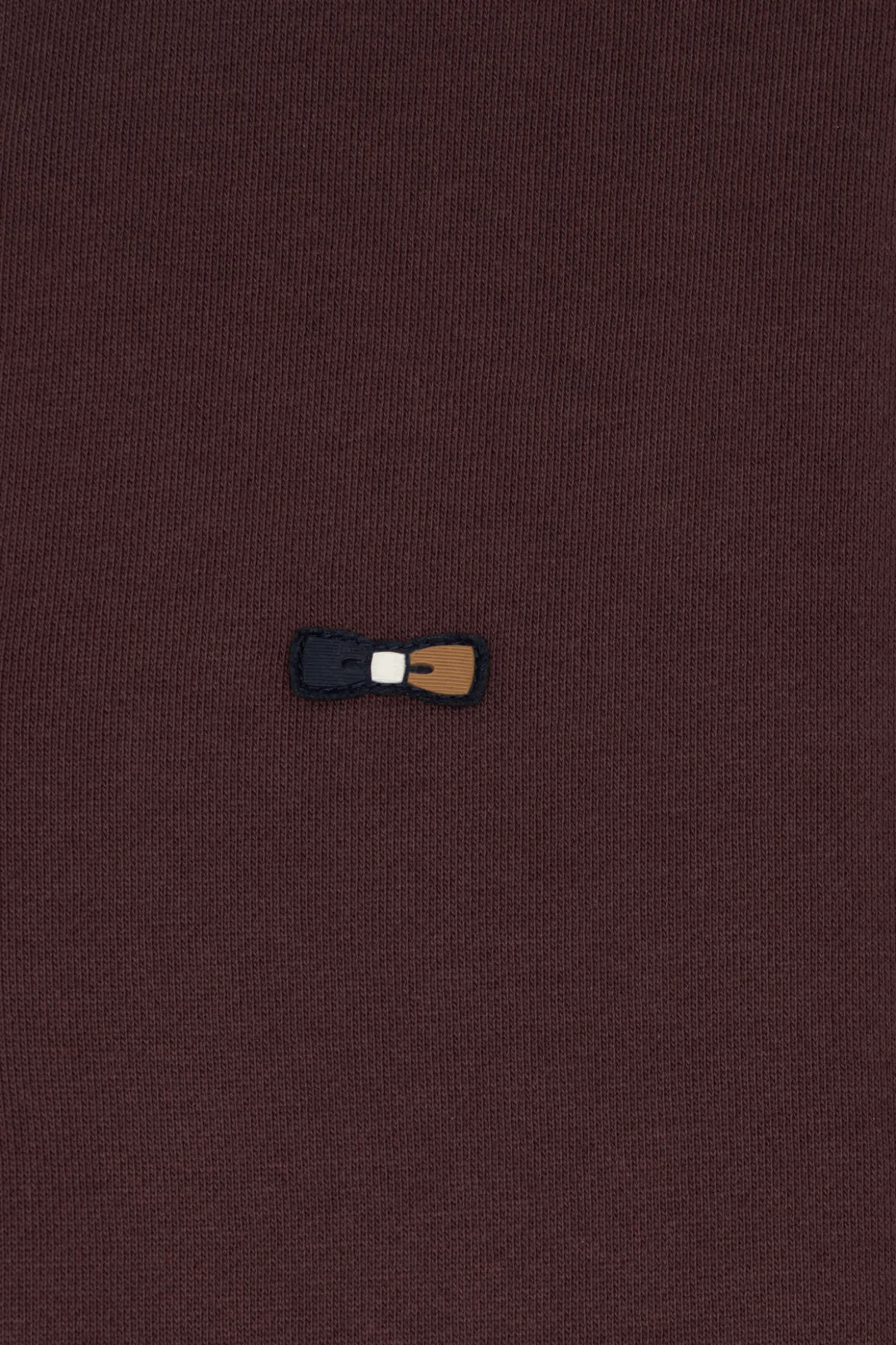 Sweatshirt à col maillot en coton bordeaux coupe Relaxed