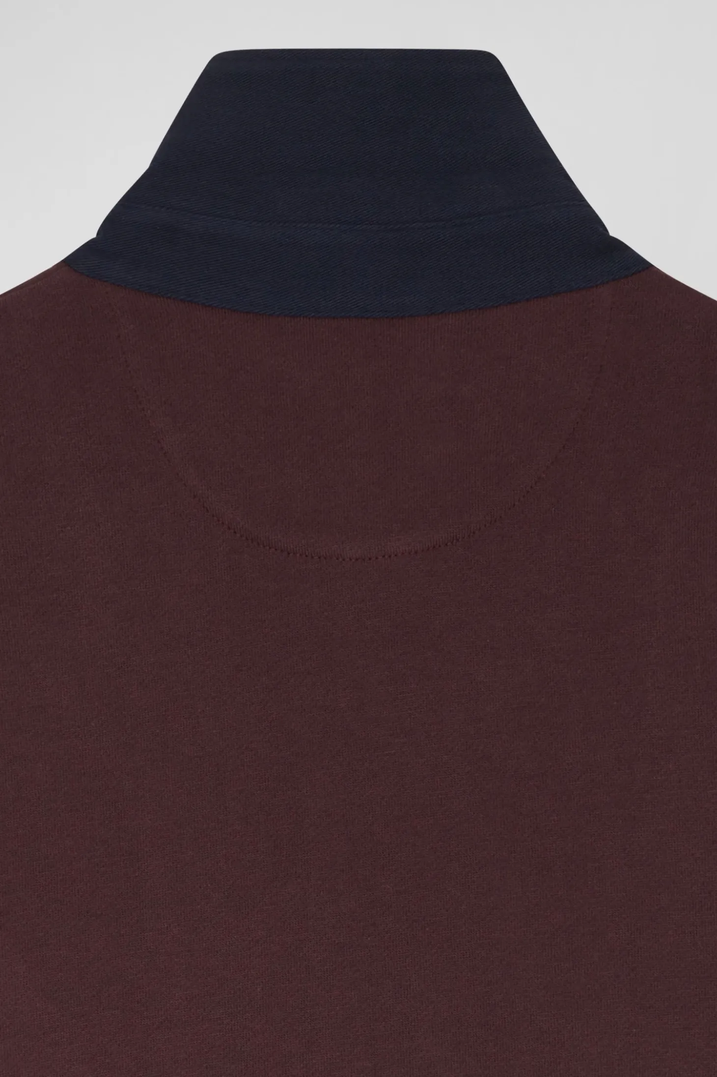 Sweatshirt à col maillot en coton bordeaux coupe Relaxed