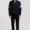 Sweatshirt col maillot en coton noir coupe Relaxed