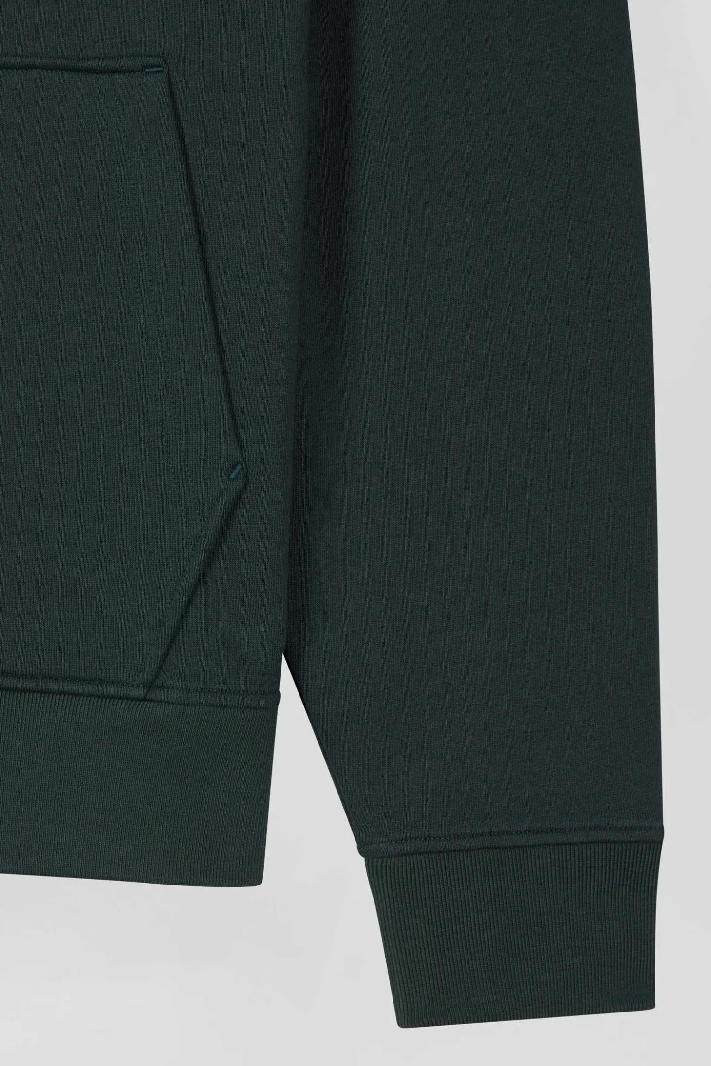 Sweatshirt col maillot en coton mélangé vert coupe Relaxed tissu carreaux