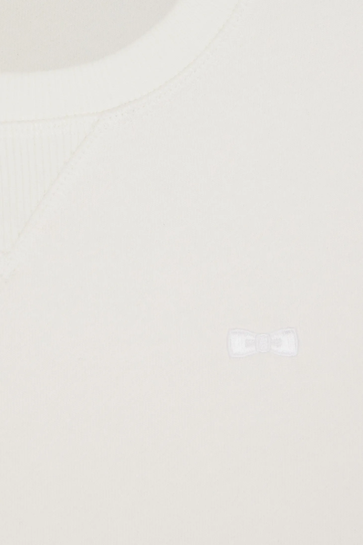 Sweatshirt col rond en coton écru coupe Oversized