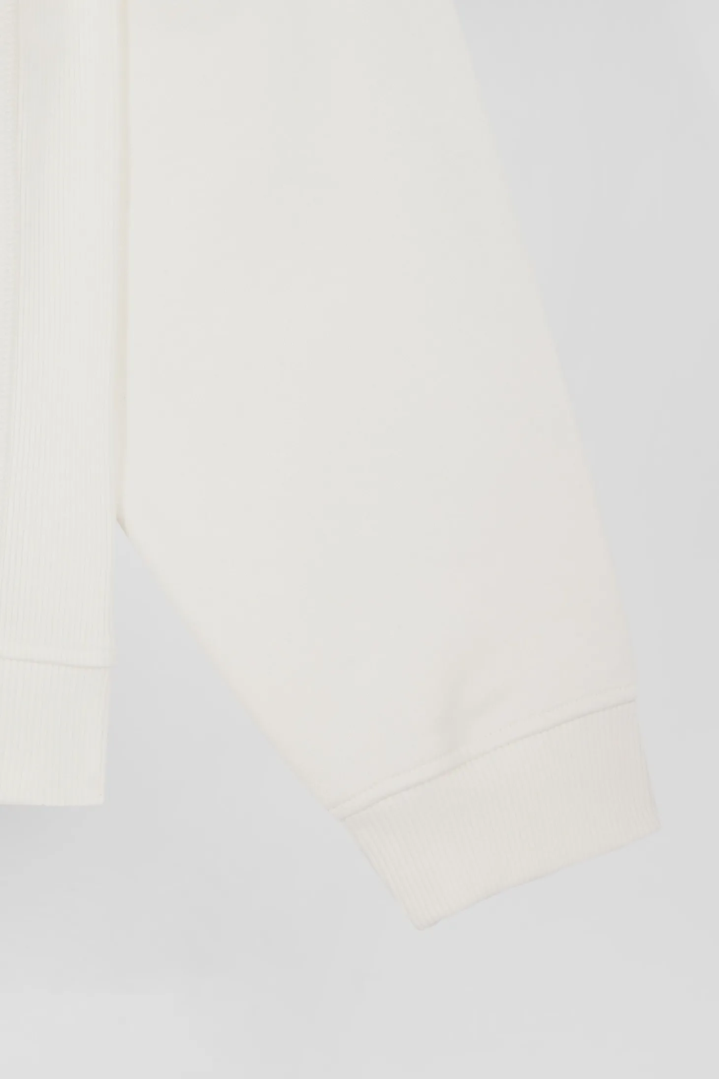 Sweatshirt col rond en coton écru coupe Oversized
