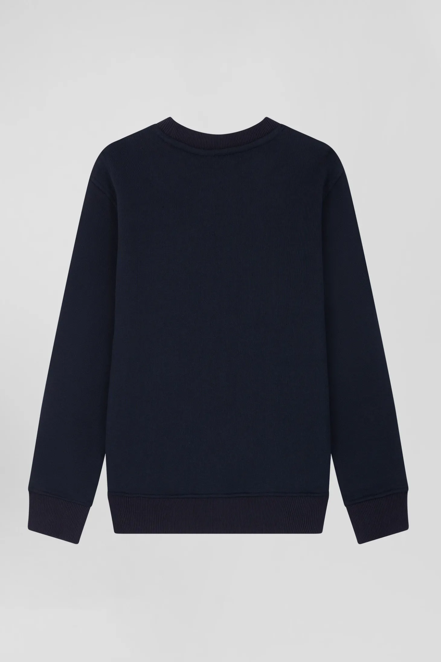 Sweatshirt en coton bleu marine à col rond coupe Regular