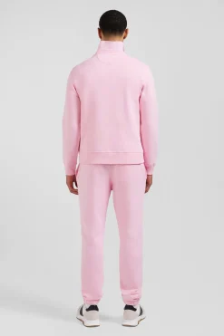 Sweatshirt en molleton coton uni rose coupe Regular