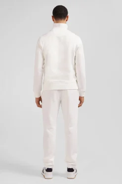 Sweatshirt en molleton coton uni écru coupe Regular