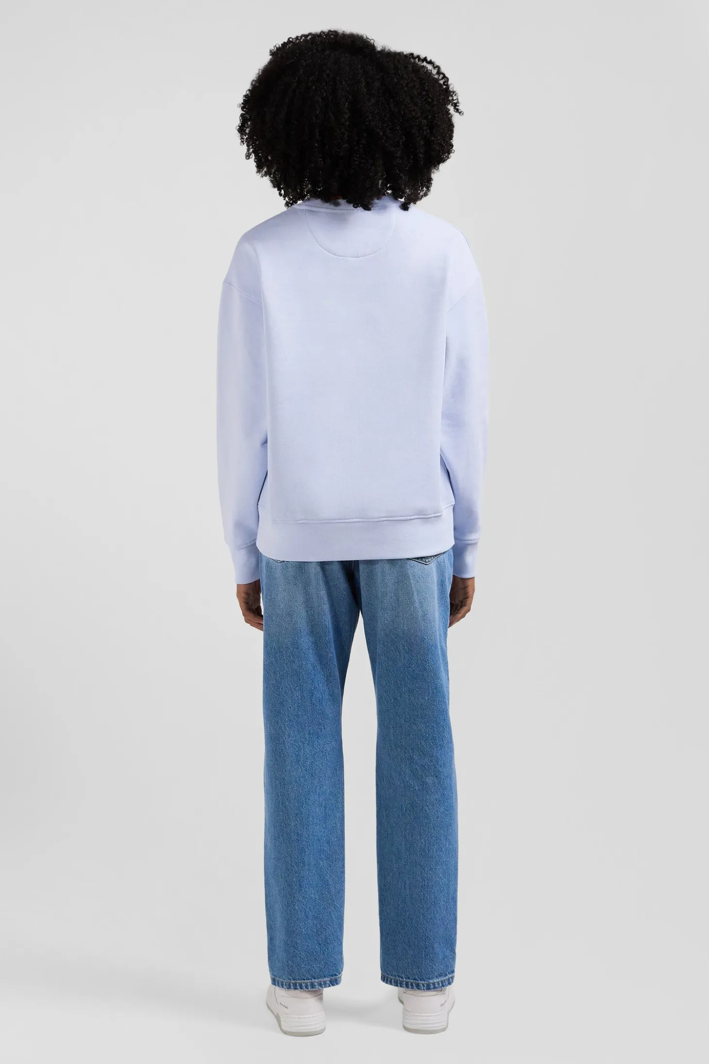 Sweatshirt en molleton coton gratté ciel coupe Relaxed