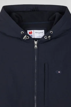 Sweatshirt zippé à capuche bleu marine coupe Regular