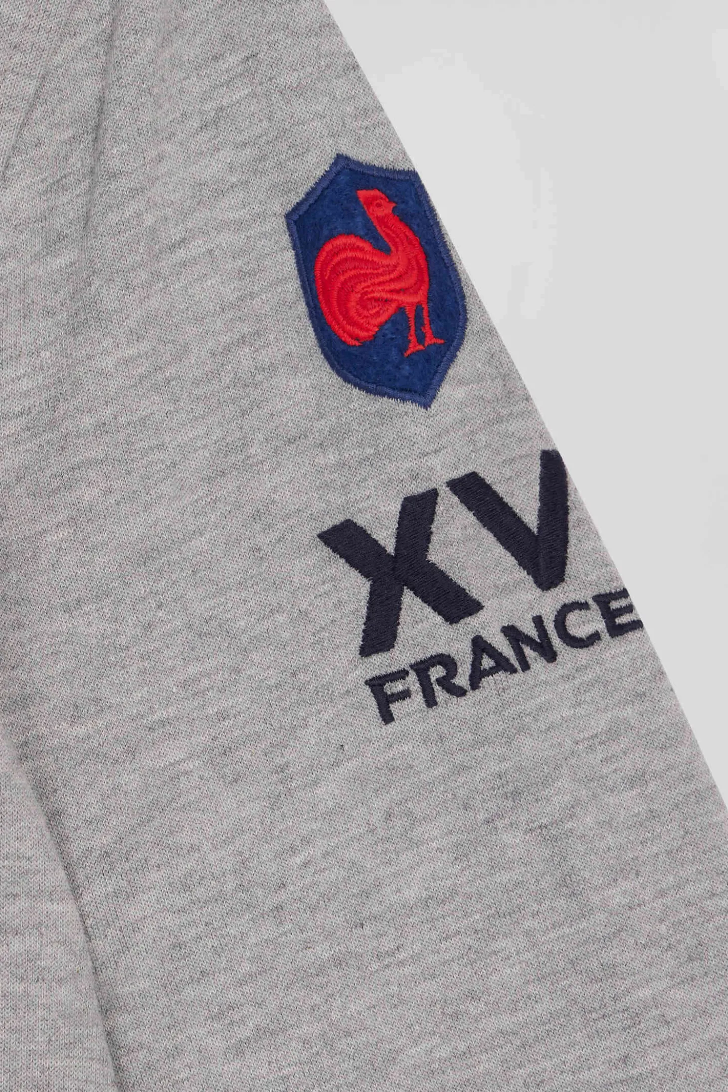 Sweatshirt zippé à capuche à parmenture matelassée bleu marine coupe Regular