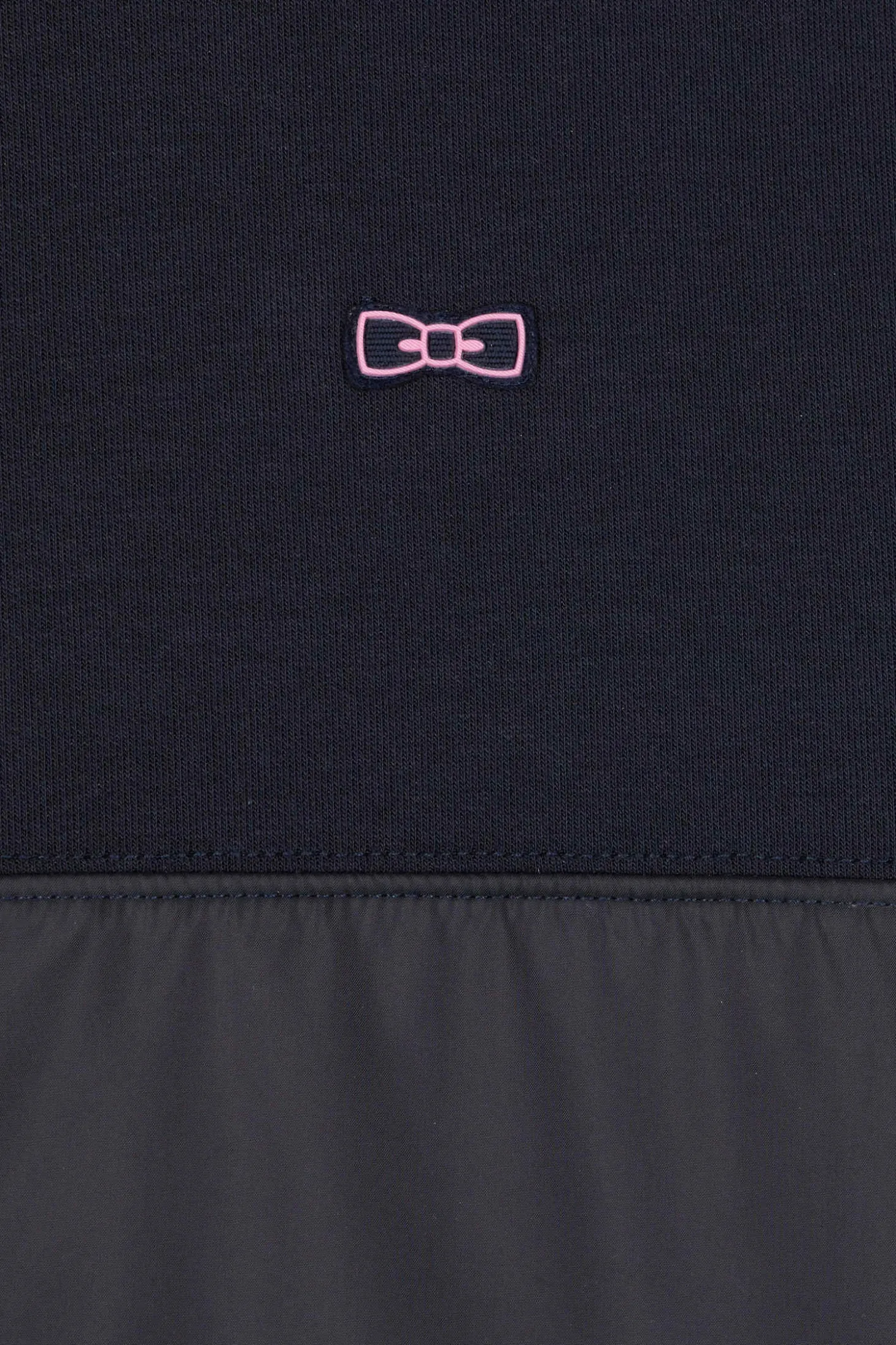 Sweatshirt zippé en coton mélangé bleu marine coupe Regular