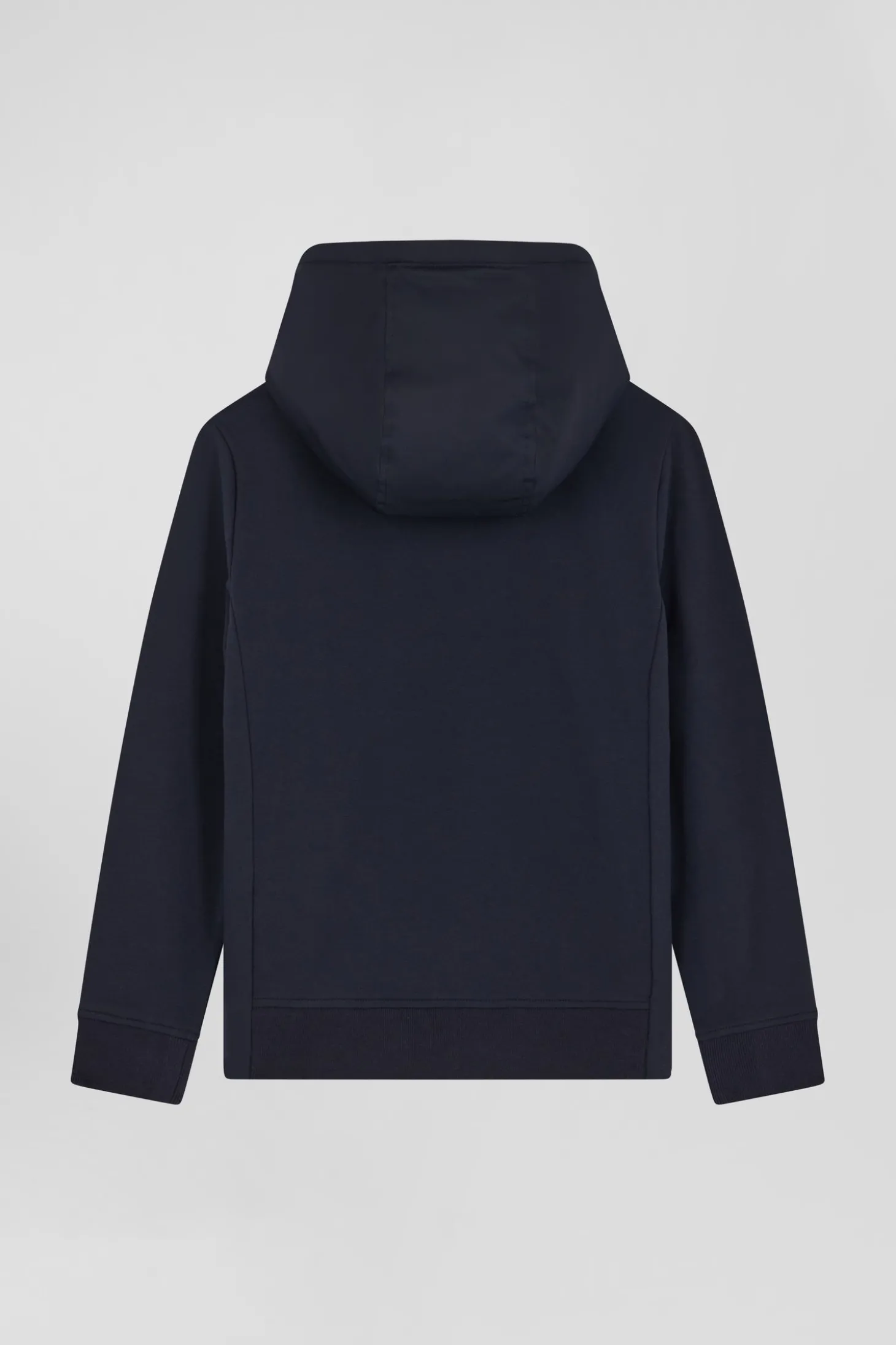 Sweatshirt zippé matelassé à capuche bleu marine coupe Regular