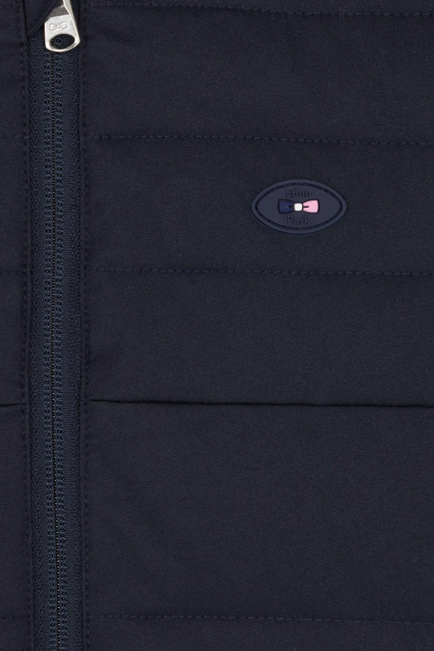 Sweatshirt zippé matelassé à capuche bleu marine coupe Regular