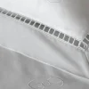 2 taies d'oreiller carrés blancs - Dentelle et Crampon