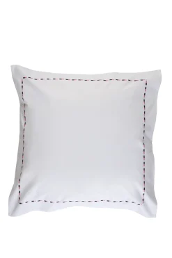 2 taies d'oreiller carrés blanc, marine et rose - Décrochons la lune
