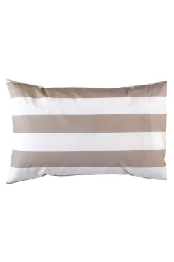 2 taies d'oreiller rectangulaires à rayures beige - A la recherche du Ballon perdu