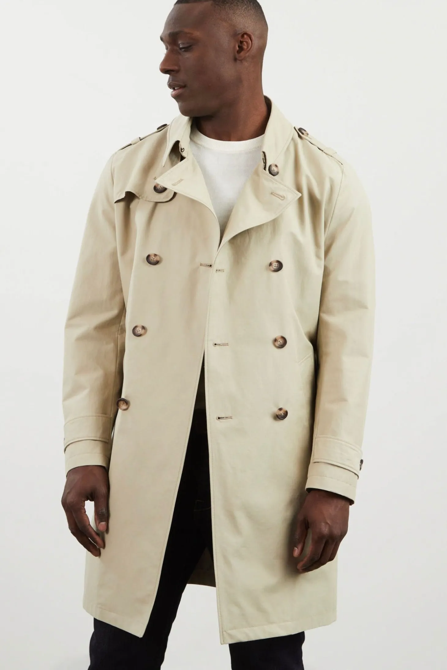 Trench coat déperlant beige